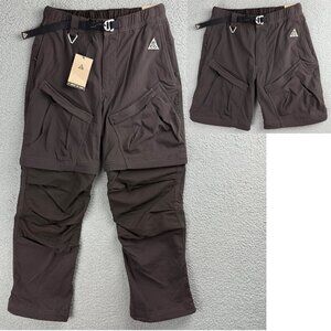 Nike ACG Pants Mens Extra Small XS Brown Smith Summit Cargo 2 In 1 Shorts Belt